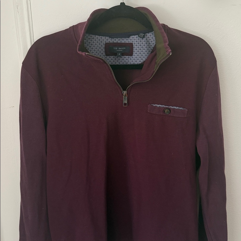 Ted Baker Half Zip Pullover Sweatshirt Sweater